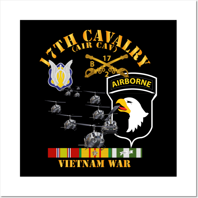 Bravo Troop 2nd Squadron 17th Cav - 101st  Airborne Div w VN SVC Wall Art by twix123844